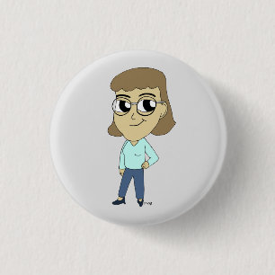 Bóton Redondo 2.54cm botão chibi