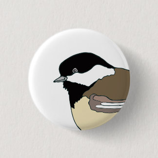 Bóton Redondo 2.54cm Botão Chickadee para amantes de aves