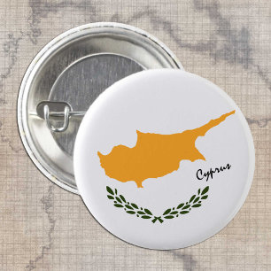 Bóton Redondo 2.54cm Botão Chipre, moda patriótica de Bandeira de Chipr