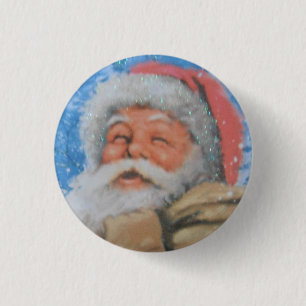 Bóton Redondo 2.54cm Botão com Papais noeis