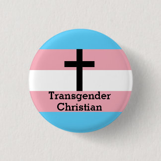 Bóton Redondo 2.54cm Botão cristão do orgulho do Transgender