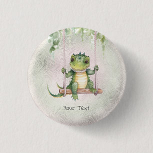Bóton Redondo 2.54cm Botão Crocodilo Bebê