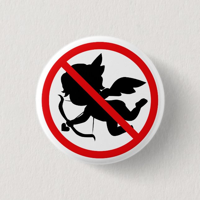 Bóton Redondo 2.54cm Botão Cupido de Banimento (Frente)