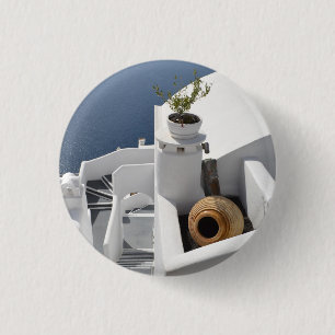 Bóton Redondo 2.54cm Botão da arquitetura Santorini / Crachá