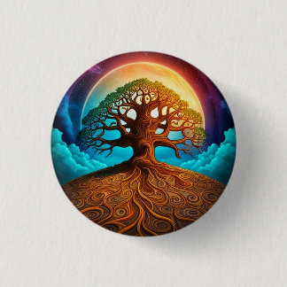 Bóton Redondo 2.54cm Botão da Árvore de Vida de Pinback