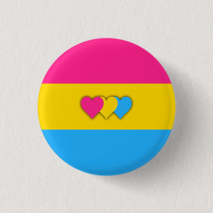 Bóton Redondo 2.54cm Botão da bandeira de Pansexuality