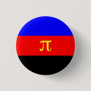 Bóton Redondo 2.54cm Botão da bandeira de Polyamory