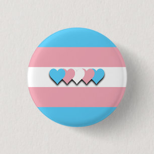 Bóton Redondo 2.54cm Botão da bandeira do Transgender