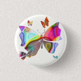 Bóton Redondo 2.54cm Botão da borboleta