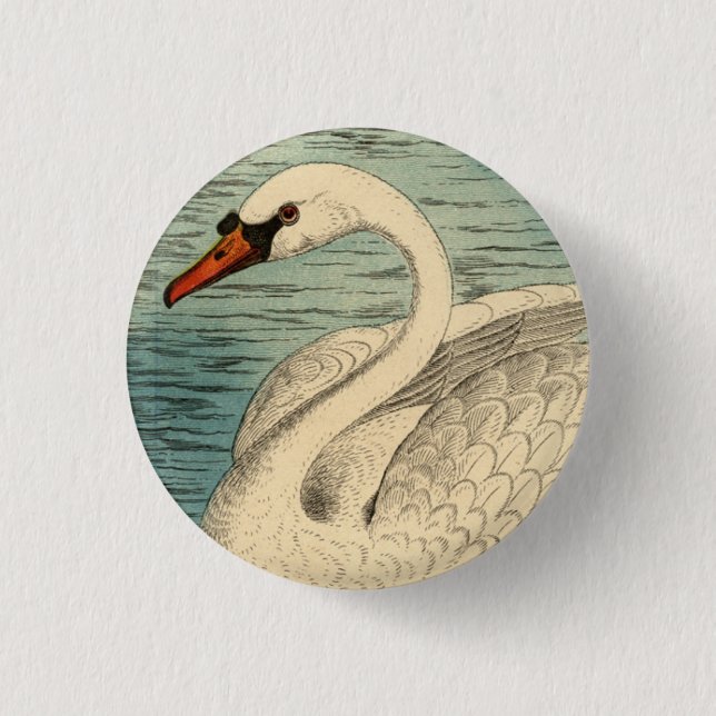 Bóton Redondo 2.54cm Botão da cisne (Frente)