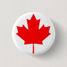 Botão da folha de bordo bonito Bandeira do canadá 