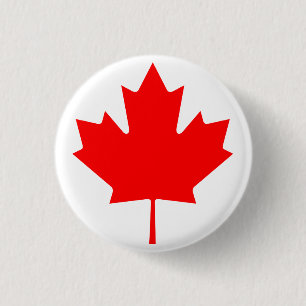 Bóton Redondo 2.54cm Botão da folha de bordo bonito Bandeira do canadá