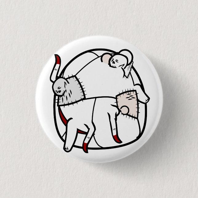 Bóton Redondo 2.54cm Botão da gigante do artesanato do cadáver (Frente)