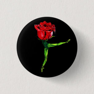 Bóton Redondo 2.54cm Botão Dançador do Balé Ballerina Rosa