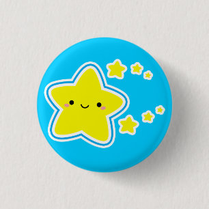 Bóton Redondo 2.54cm Botão das estrelas