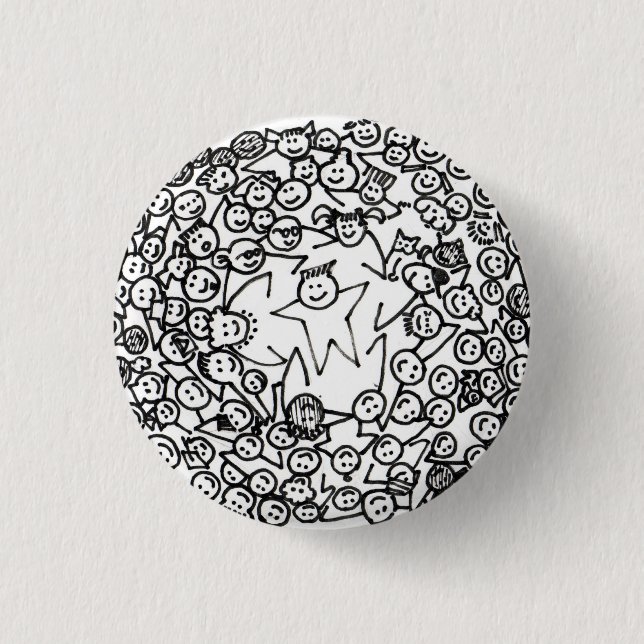 Bóton Redondo 2.54cm Botão de 101 amigos (Frente)