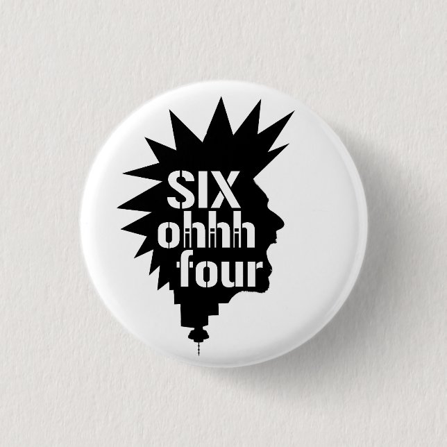 Bóton Redondo 2.54cm Botão de 604 Oiii (Frente)