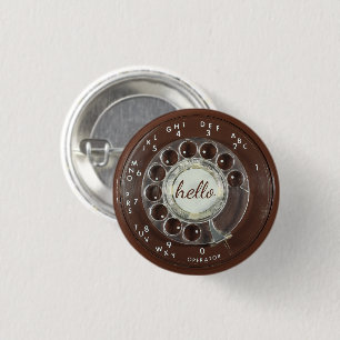 Bóton Redondo 2.54cm Botão de aparência do telefone rotacional