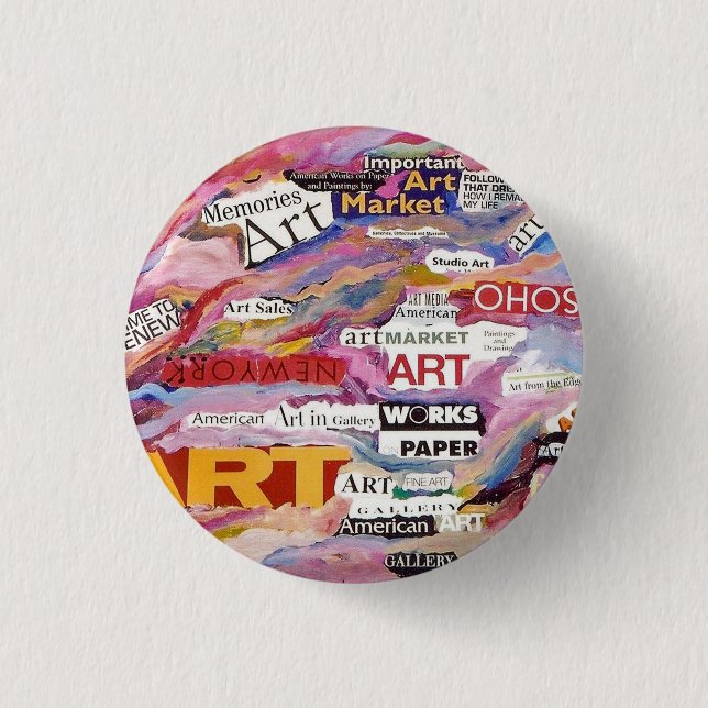 Bóton Redondo 2.54cm Botão de Arte (Frente)