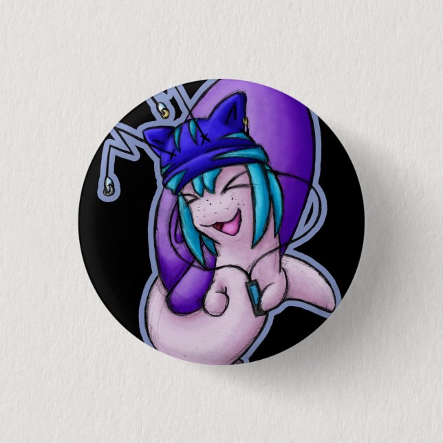 Bóton Redondo 2.54cm Botão de Artes (Frente)