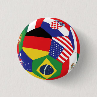 Bóton Redondo 2.54cm Botão de Bandeira da Copa do Mundo de 2026