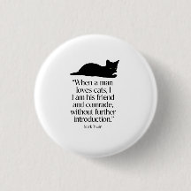 Botão de Citação de Gato de Mark Twain