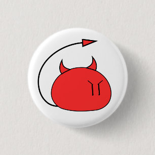 Bóton Redondo 2.54cm Botão de Dango do diabo