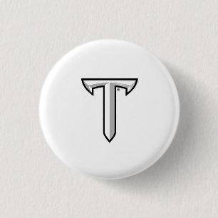 Bóton Redondo 2.54cm Botão de Dia de Jogo da Universidade Troy