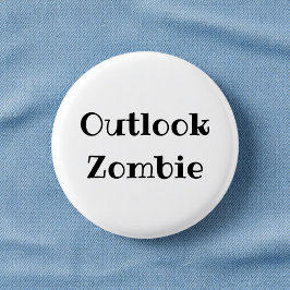 Bóton Redondo 2.54cm Botão de Distintivo de Zumbi do Outlook Engraçado