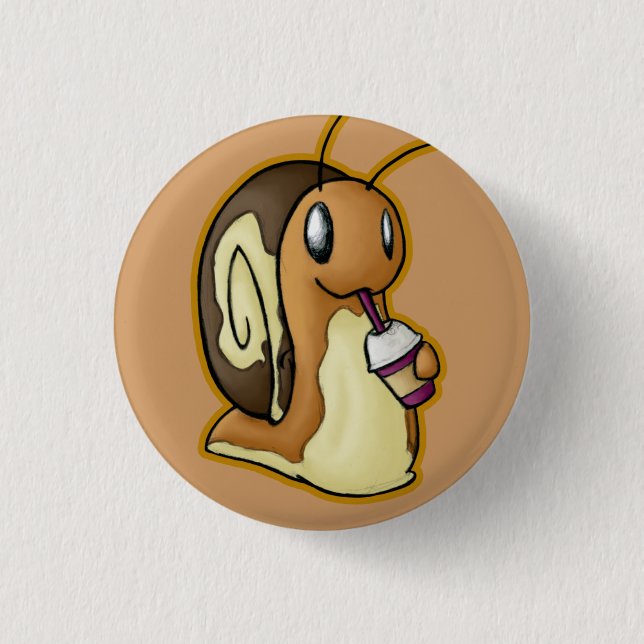 Bóton Redondo 2.54cm Botão de Ecru (Frente)