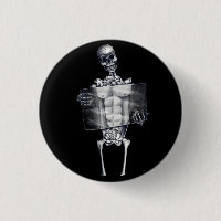 Botão de esqueleto do raio X de caixa