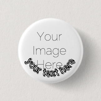 Bóton Redondo 2.54cm Botão de Foto Personalizado com Texto – Distintivo