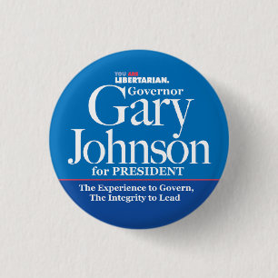 Bóton Redondo 2.54cm Botão de Gary Johnson