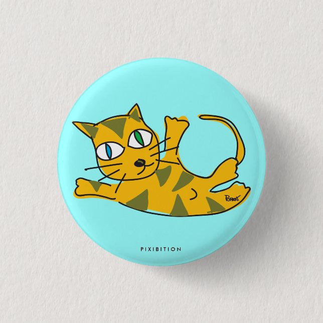 Bóton Redondo 2.54cm Botão de Gato de Rollover (Frente)