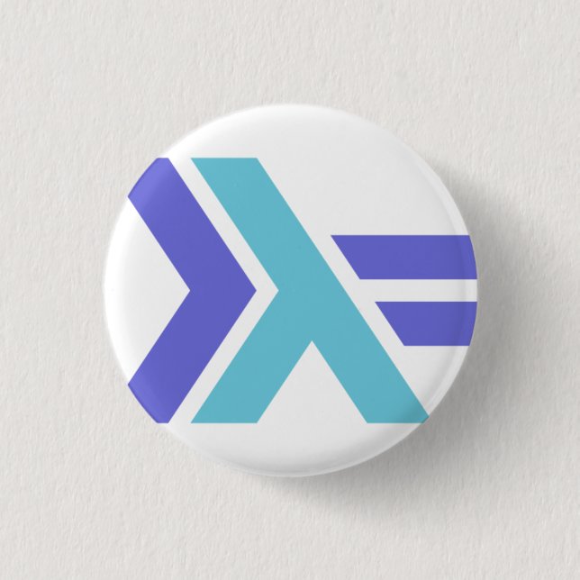 Bóton Redondo 2.54cm Botão de Haskell (Frente)