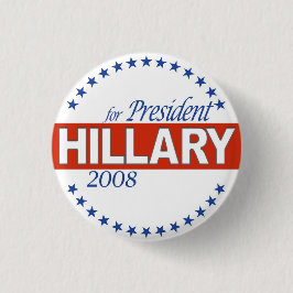 Bóton Redondo 2.54cm Botão de Hillary 2008