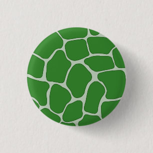 Bóton Redondo 2.54cm Botão de Impressão de Girafa Verde
