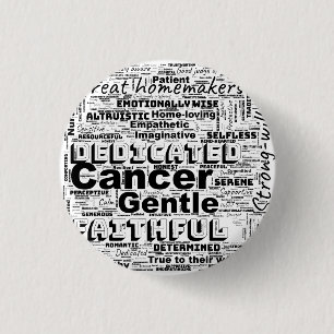 Bóton Redondo 2.54cm Botão de Inspiração de Nuvem do Word Zodiac do can