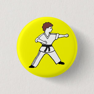 Bóton Redondo 2.54cm Botão de Karate Kid 15