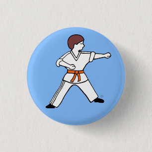 Bóton Redondo 2.54cm Botão de Karate Kid 9