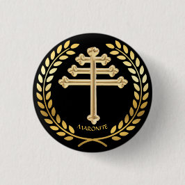 Bóton Redondo 2.54cm Botão de Lapela Cruz da Igreja do Rito Maronita