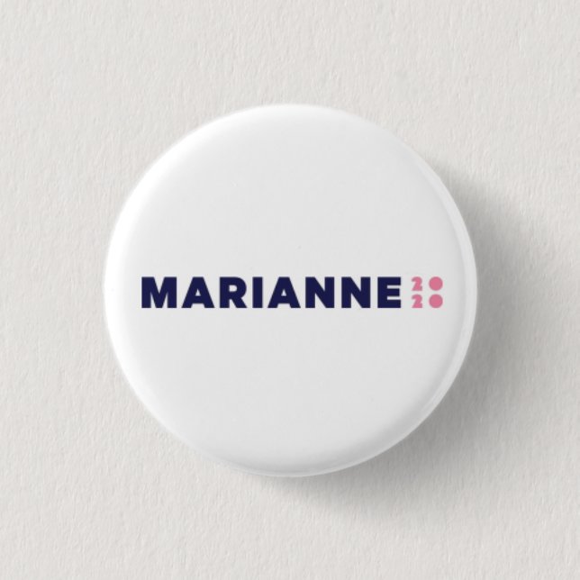 Bóton Redondo 2.54cm Botão de Marianne Williamson 2020 (Frente)