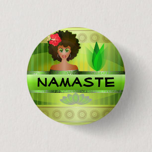 Bóton Redondo 2.54cm Botão de Namaste