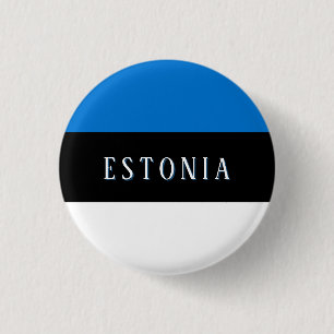 Bóton Redondo 2.54cm Botão de Perfeito com a Bandeira da Estônia (com t