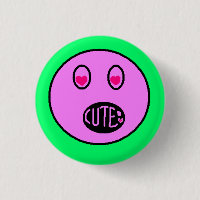 Botão de Pixel Art Pastel Emoji Olhos de Coração F
