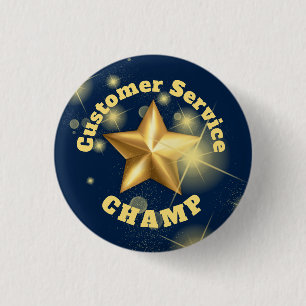 Bóton Redondo 2.54cm Botão de prêmio do campeão de atendimento ao cl