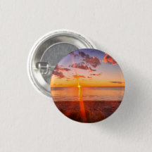 Botão de Reverso de Foto do Pôr do Sol na Praia de
