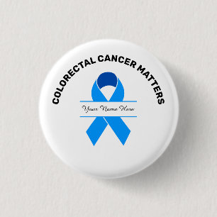 Bóton Redondo 2.54cm Botão de Sensibilização Colorectal do Cancer