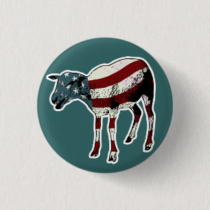 Bóton Redondo 2.54cm Botão de Sheeple do americano