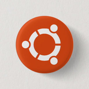 Bóton Redondo 2.54cm Botão de Ubuntu